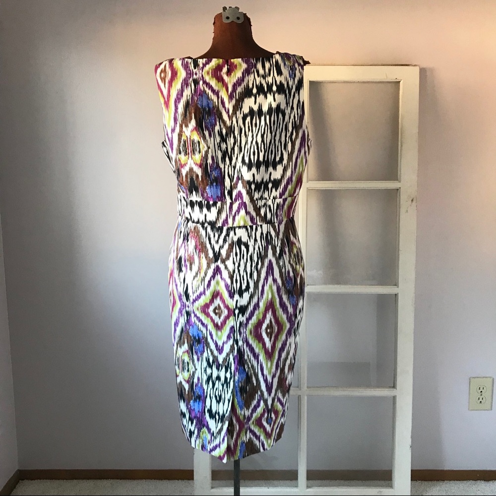 Lafayette 148 Multicolor Abstract Pattern Dress - image 5